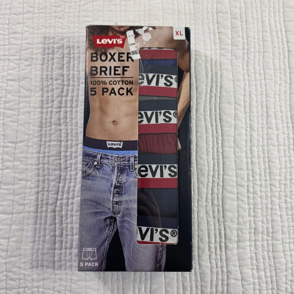 Levi's Mens XL 5-Pack Cotton Boxer Briefs 6